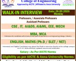 Faculty Recruitment at Arulmigu Meenakshi Amman College of Engineering, Tiruvannamalai (Updated)