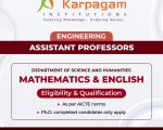 Assistant Professor Recruitment at Karpagam Institutions, Coimbatore
