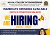 Faculty Recruitment at M.A.M. College of Engineering, Tiruchirapalli