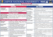 Faculty and Staff Jobs 2026 at Jaipur National University, Jaipur