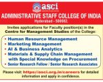 Management Studies Faculty Jobs 2026 at Administrative Staff College of India, Hyderabad