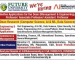 Future University, Bareilly Wanted Professor/ Associate Professor/ Assistant Professor