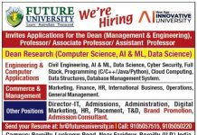 Future University, Bareilly Wanted Professor/ Associate Professor/ Assistant Professor