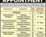 Faculty Recruitment at Guru Nanak Institute of Engineering & Technology (GNIET), Nagpur