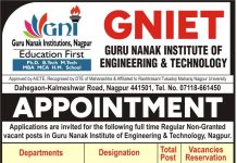 Faculty Recruitment at Guru Nanak Institute of Engineering & Technology (GNIET), Nagpur