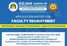 Education Careers at Gojan School of Business and Technology, Chennai