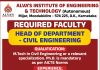 HOD Recruitment at Alva’s Institute of Engineering & Technology (Autonomous), Dakshina Kannada