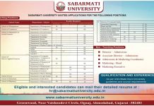 Sabarmati University, Ahmedabad – Teaching and Non-Teaching Faculty Recruitment